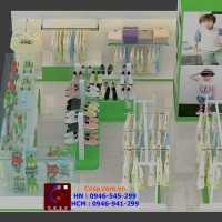 Thiết Kế Gian Hàng Quần Áo Trẻ Em - Anh Tiến - Coop Mart - Đồng Nai